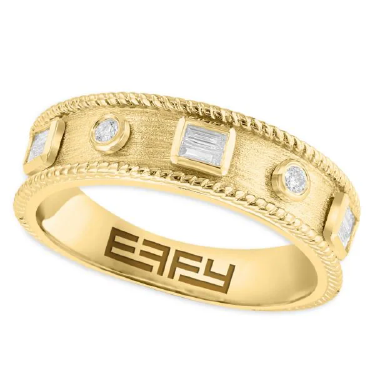 Effy        14K Yellow Gold & 0.16 TCW Diamond Ring