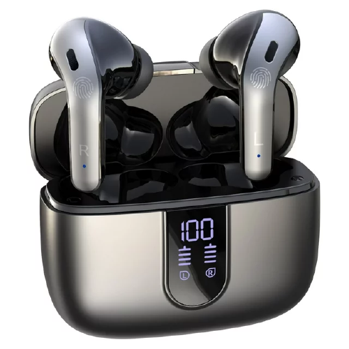 VEATOOL Bluetooth Headphones True Wireless Earbuds 60H Playback LED Power Display Earphones