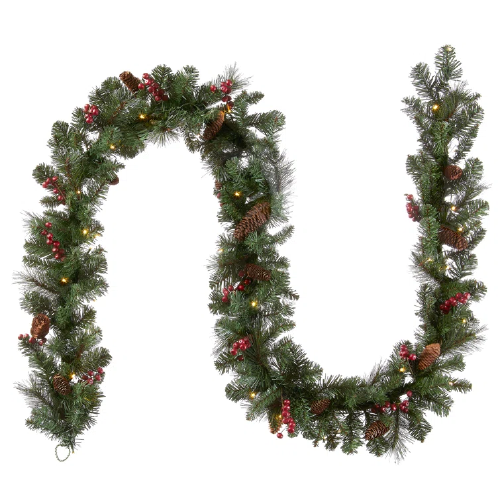 Crestwood 10'' in. Lighted Faux Garland