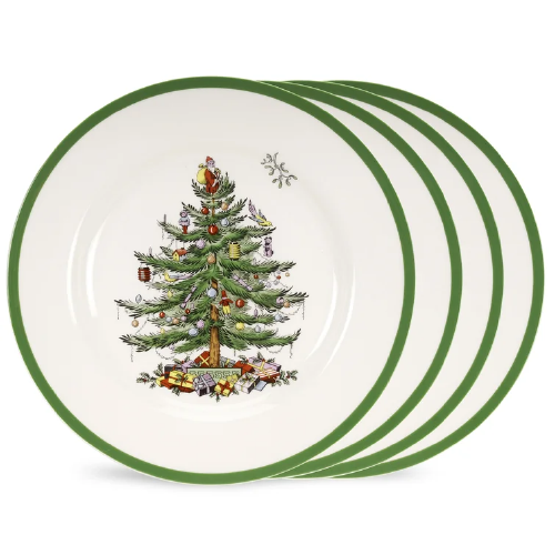 Christmas Tree Spode Dinnerware Plate (Set of 4)